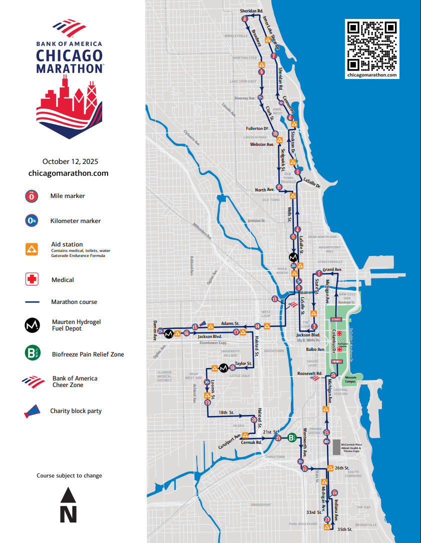 Chicago Marathon Map See The Full Route Through Chicago Streets NBC Image F9ce2c 