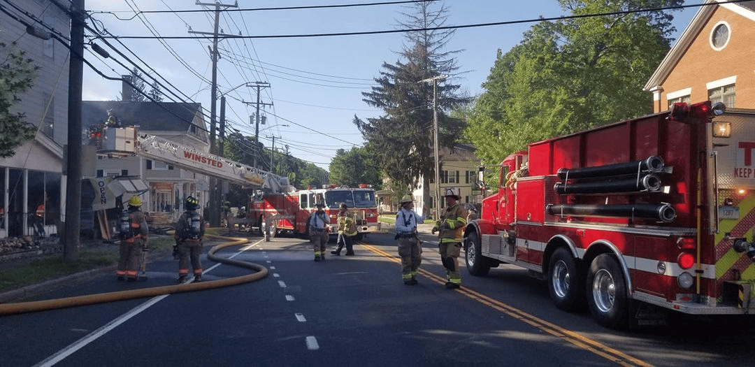 Crews Battle Fire Opposite of Town Hall in New Hartford - Vimarsana News