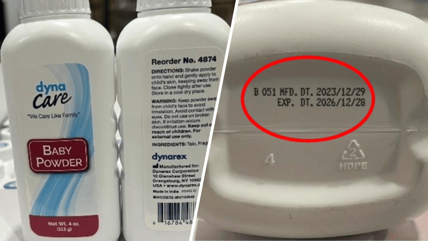 Dynacare Expands Baby Powder Recall
