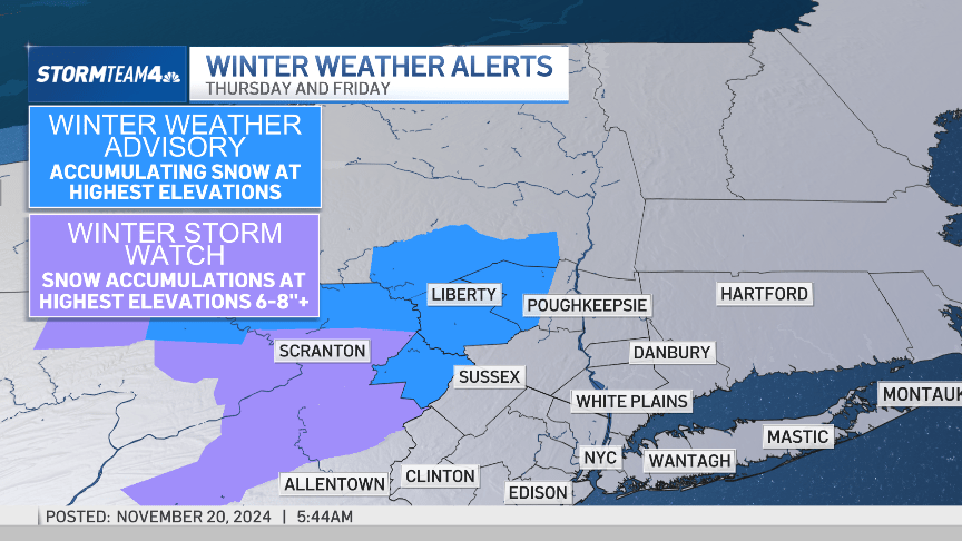 First snow of season coming for elements of New York and New Jersey this week