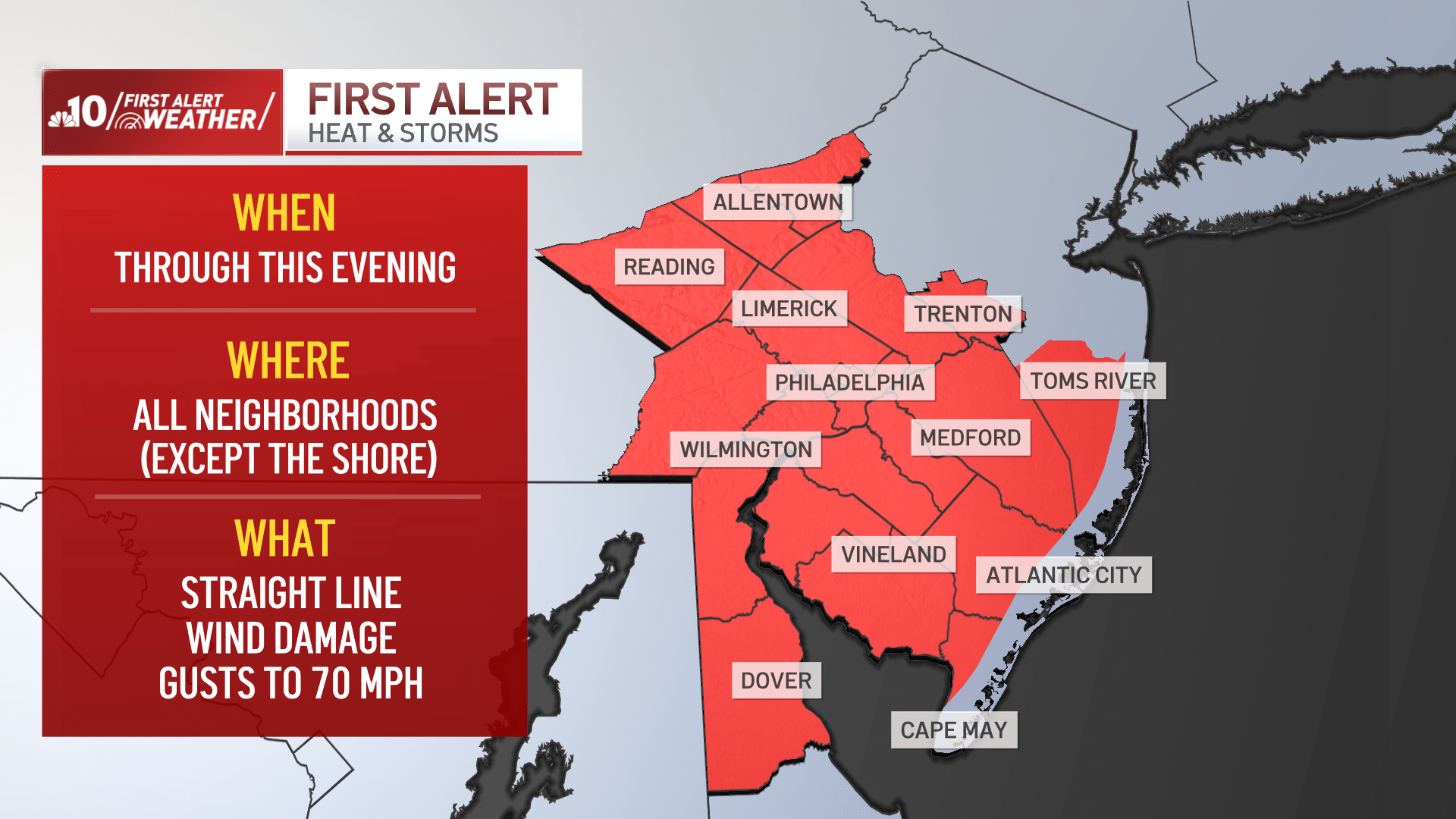Strong to severe storms overnight, then, another heatwave