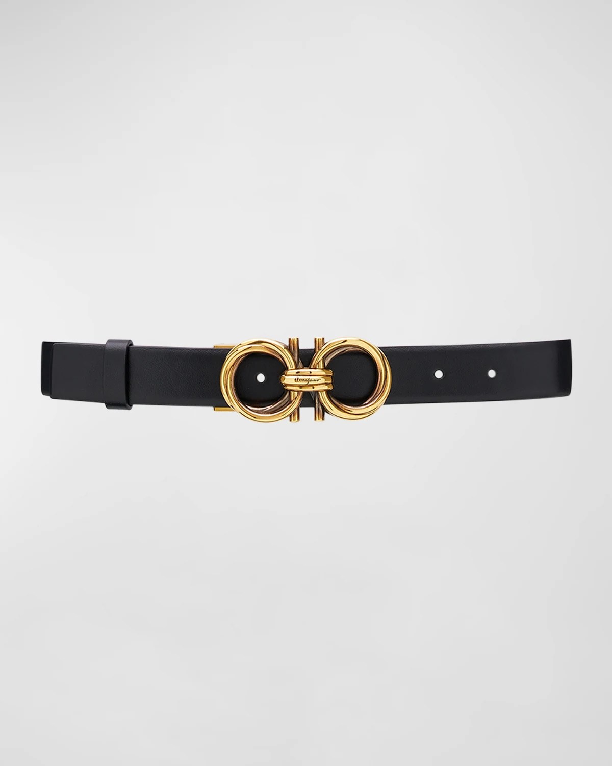 Ferragamo double gancini leather belt