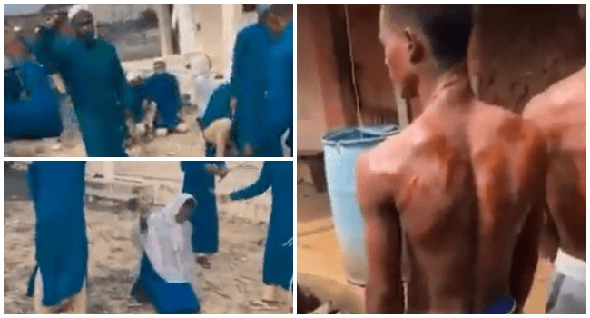 Flogging of Arabic school students [Photo Credit: Channels TV]