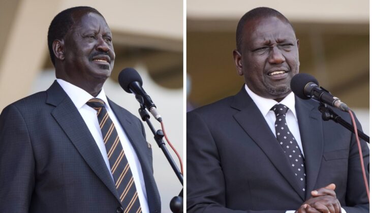 William Ruto and Raila Odinga