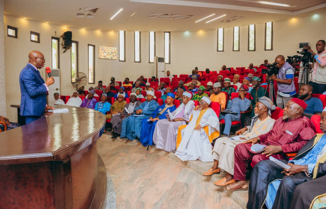 Lucky Aiyedatiwa with Muslim leaders in Ondo State [PHOTO CREDIT: @LuckyAiyedatiwa]
