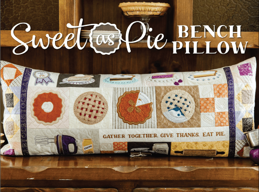 Kimberbell sweet as pie bench pillow