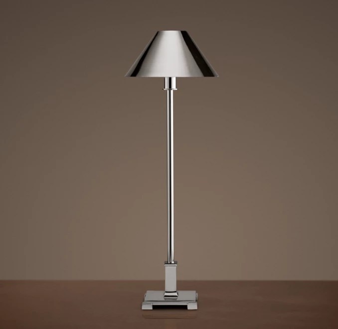 Matt white, matt black, matt yellow, matt blue, matt oliver green, . Petite Candlestick Table Lamp With Metal Shade