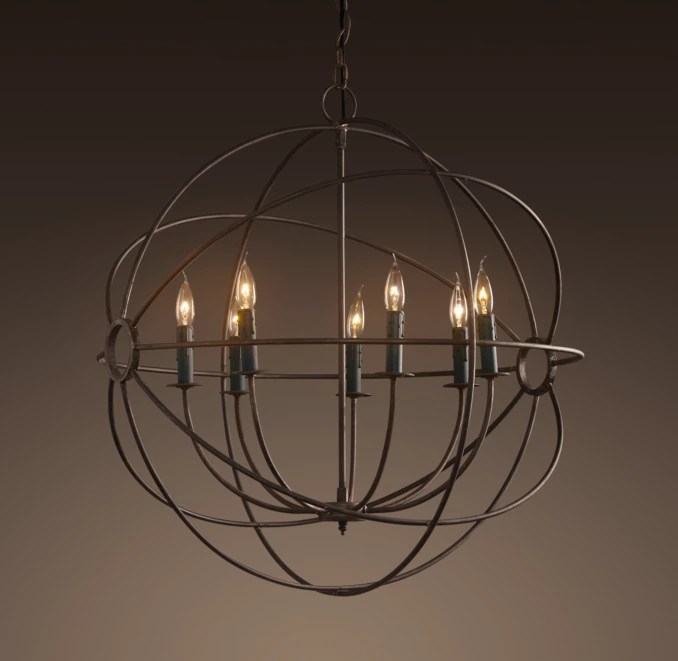 Water may be coming from the roof, a burst pipe, or a leaking toilet. Foucault's Orb Chandelier 32"