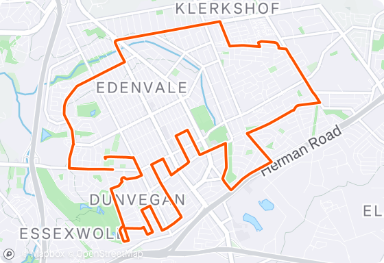 Edenvale Marathon 2026 42KM Route.