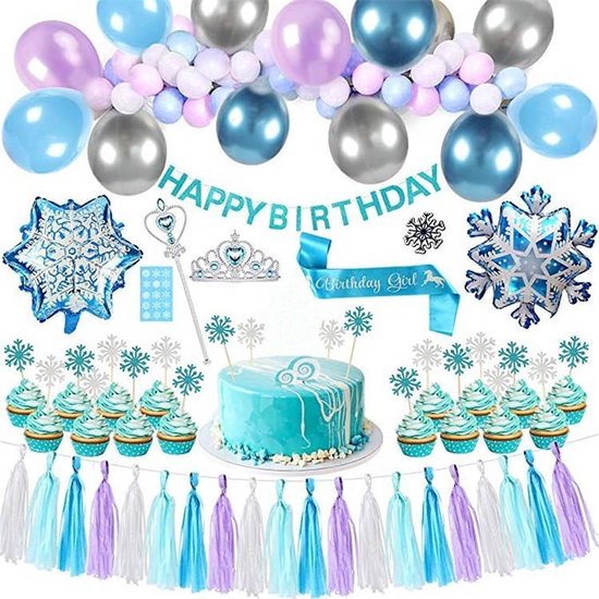 Of is sneeuwman olaf favoriet? Dkvani 103 Delige Frozen Prinses Elsa Feestdecoratie Set Versiering Bol Com