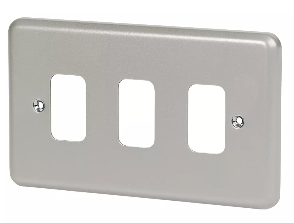 Mk Grid Plus 1 Module Grid Faceplate Grey Screwfix - Beautiful Colorful Image - Ultra HD