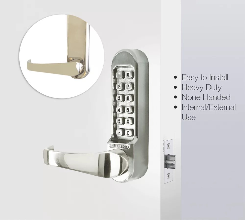 Codelocks Heavy Duty Push Button Lock With Code Free Mode 76mm Screwfix - HD Sunset Designs for Desktop