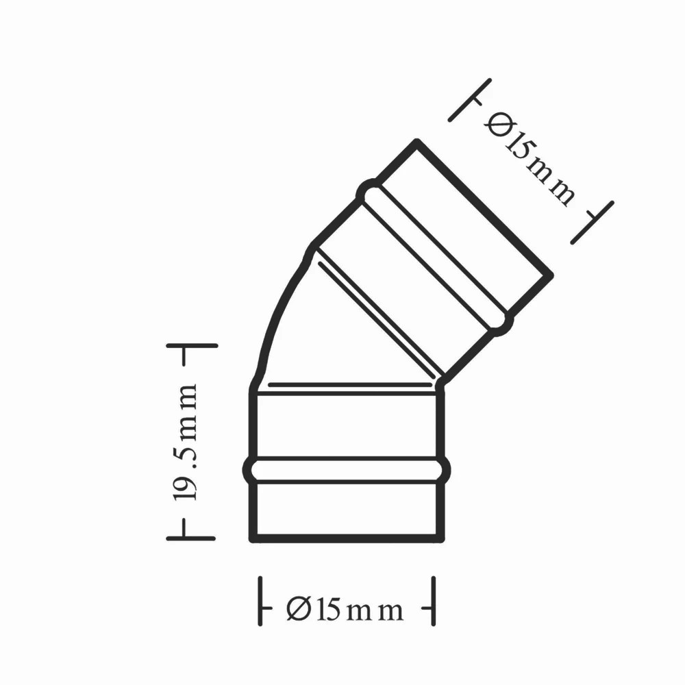 Copper Solder Ring Equal Elbow 15mm - Best Mountain Textures in 4K