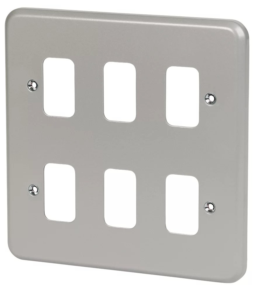 Mk Grid Plus 1 Module Grid Faceplate Grey Screwfix - Mobile Sunset Wallpapers for Desktop