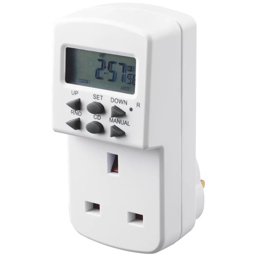 Masterplug Tes7 Digital Plug In Plug Through Programmable Timer Screwfix - Premium Landscape Art Gallery - Mobile
