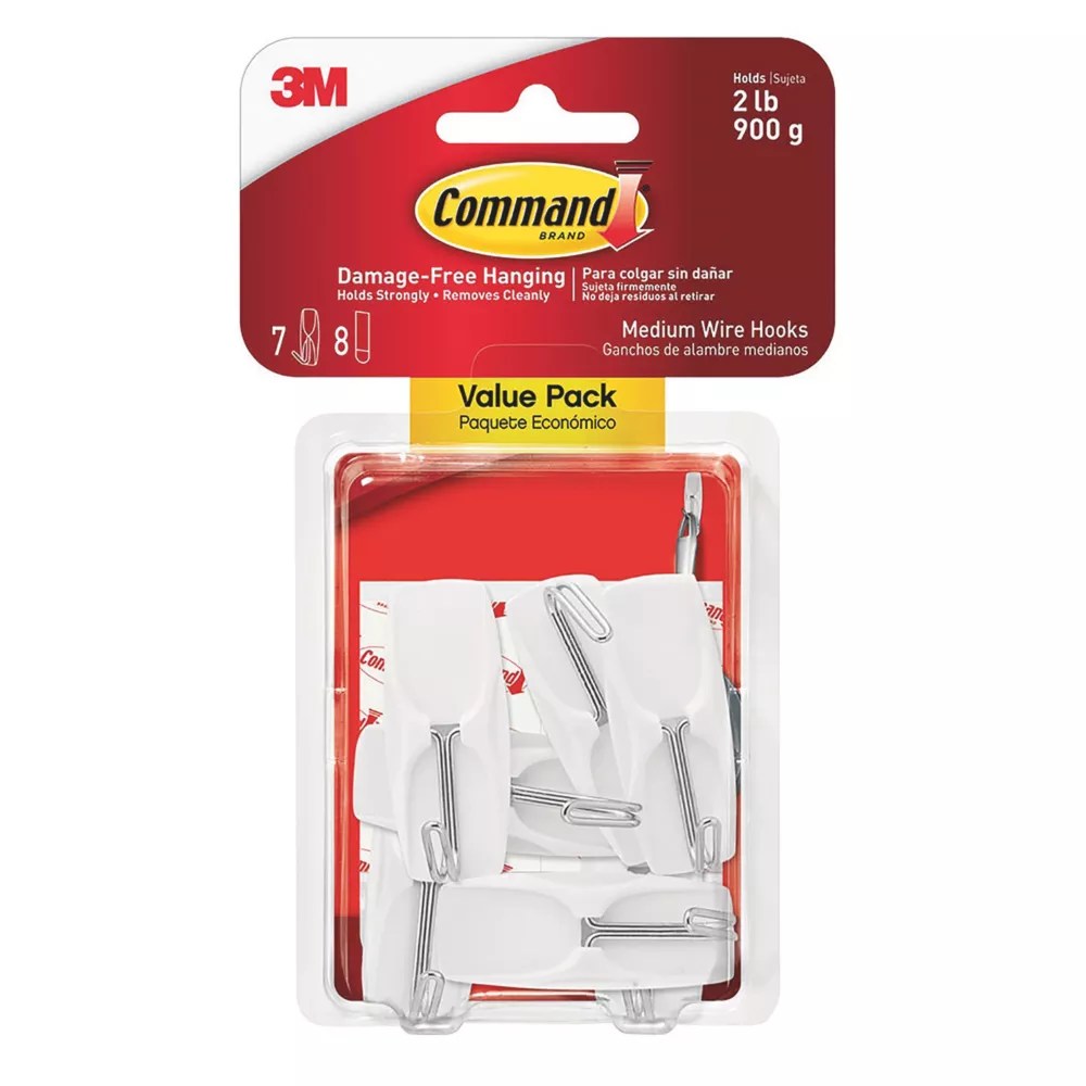 Command White Self Adhesive Medium Wire Hooks 7 Pack Screwfix - Download Stunning Abstract Image | Retina