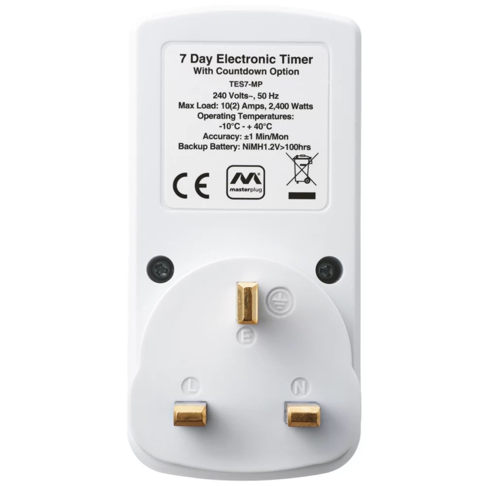 Masterplug Tes7 Digital Plug In Plug Through Programmable Timer - Premium Minimal Wallpaper - High Resolution