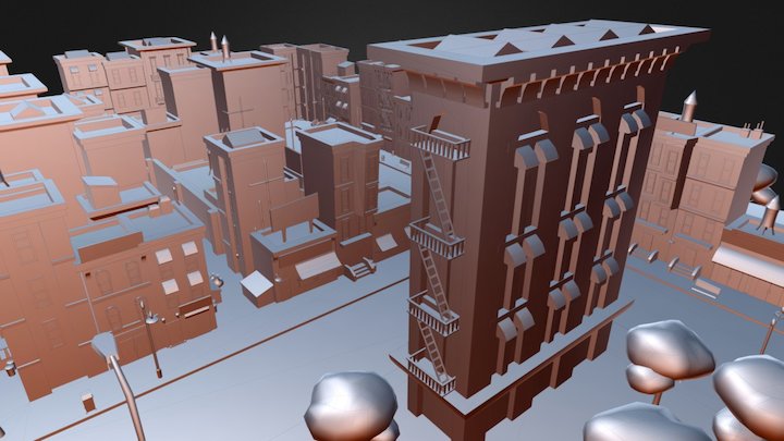 Low Poly Buildings A 3d Model Collection By Nzmkey Nzmkey Sketchfab