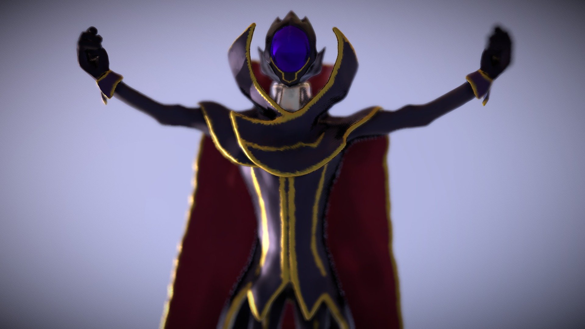 photo Code Geass Zero Helmet 3D Model sketchfab