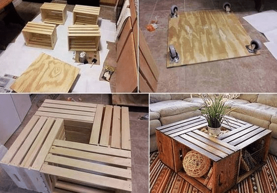Diy Wooden Coffee Table Skilldeer