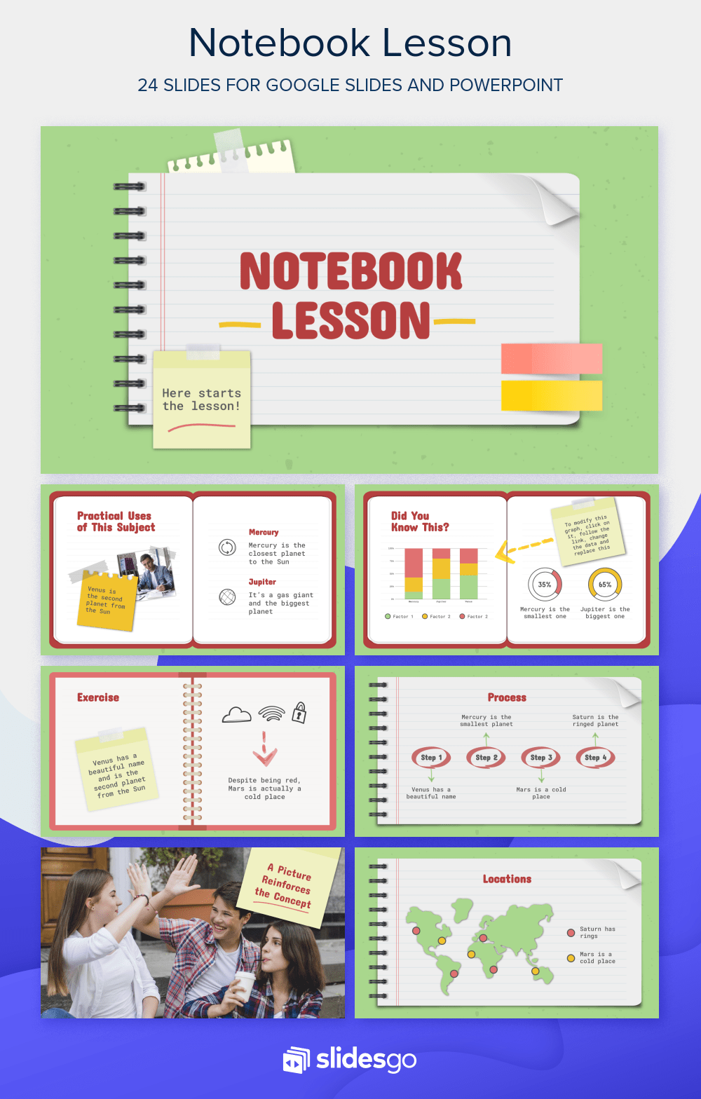 Notebook Lesson Google Slides Theme And Powerpoint Template