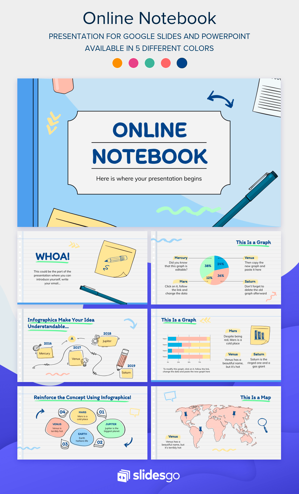 Online Notebook Google Slides Theme And Powerpoint Template