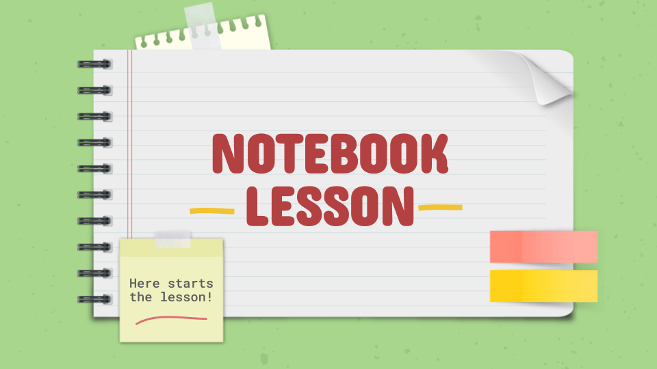 Notebook Lesson Google Slides Theme And Powerpoint Template
