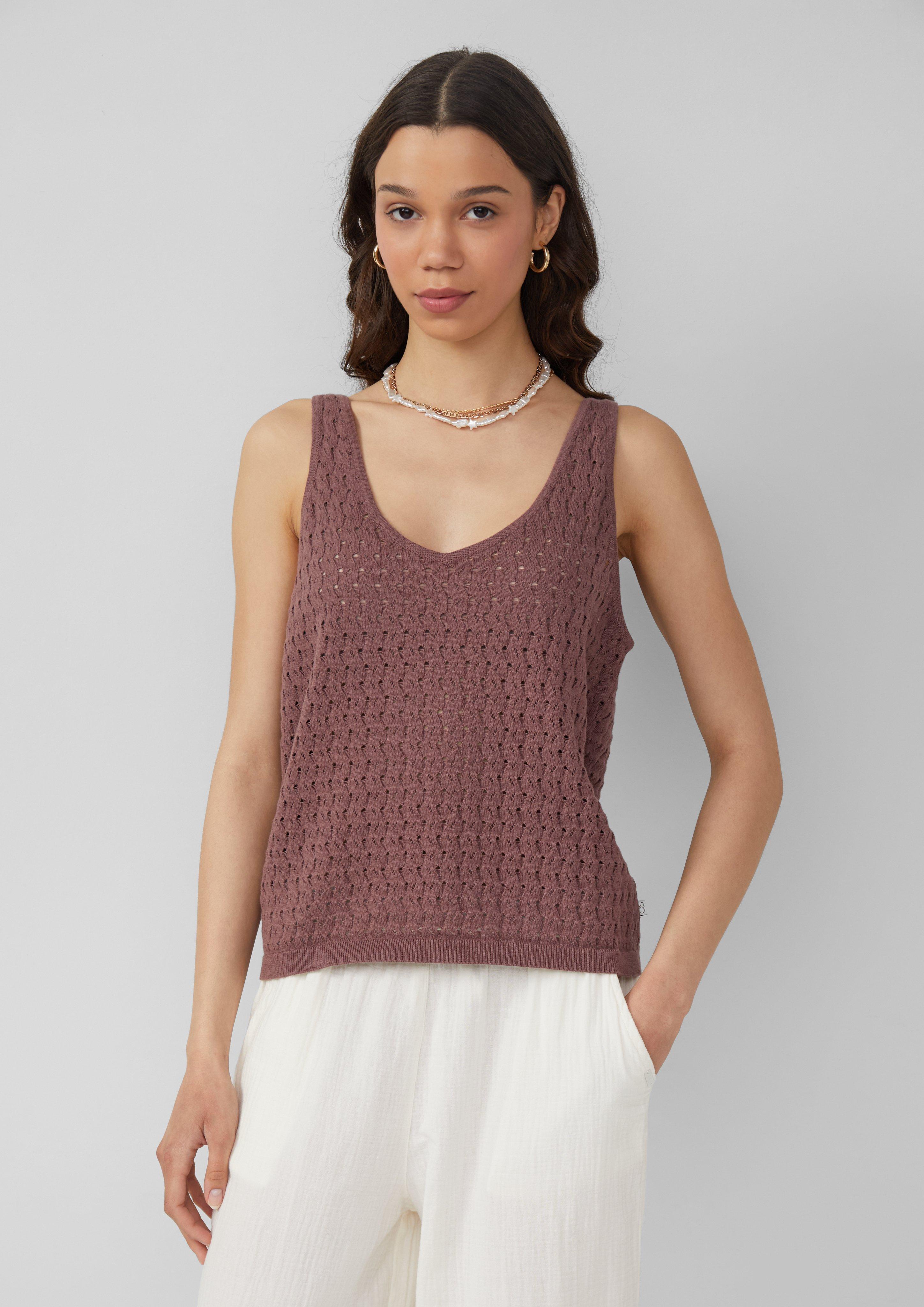 Blouse With An Openwork Pattern White S Oliver - Landscape Art Collection - Ultra HD Quality