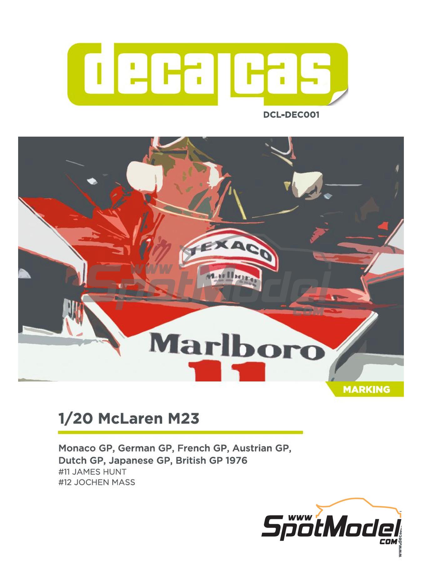 Mclaren M23 Marlboro German Formula 1 Grand Prix Austrian Formula 1 Grand Prix French Formula 1 Grand Prix Dutch Formula 1 Grand Prix British
