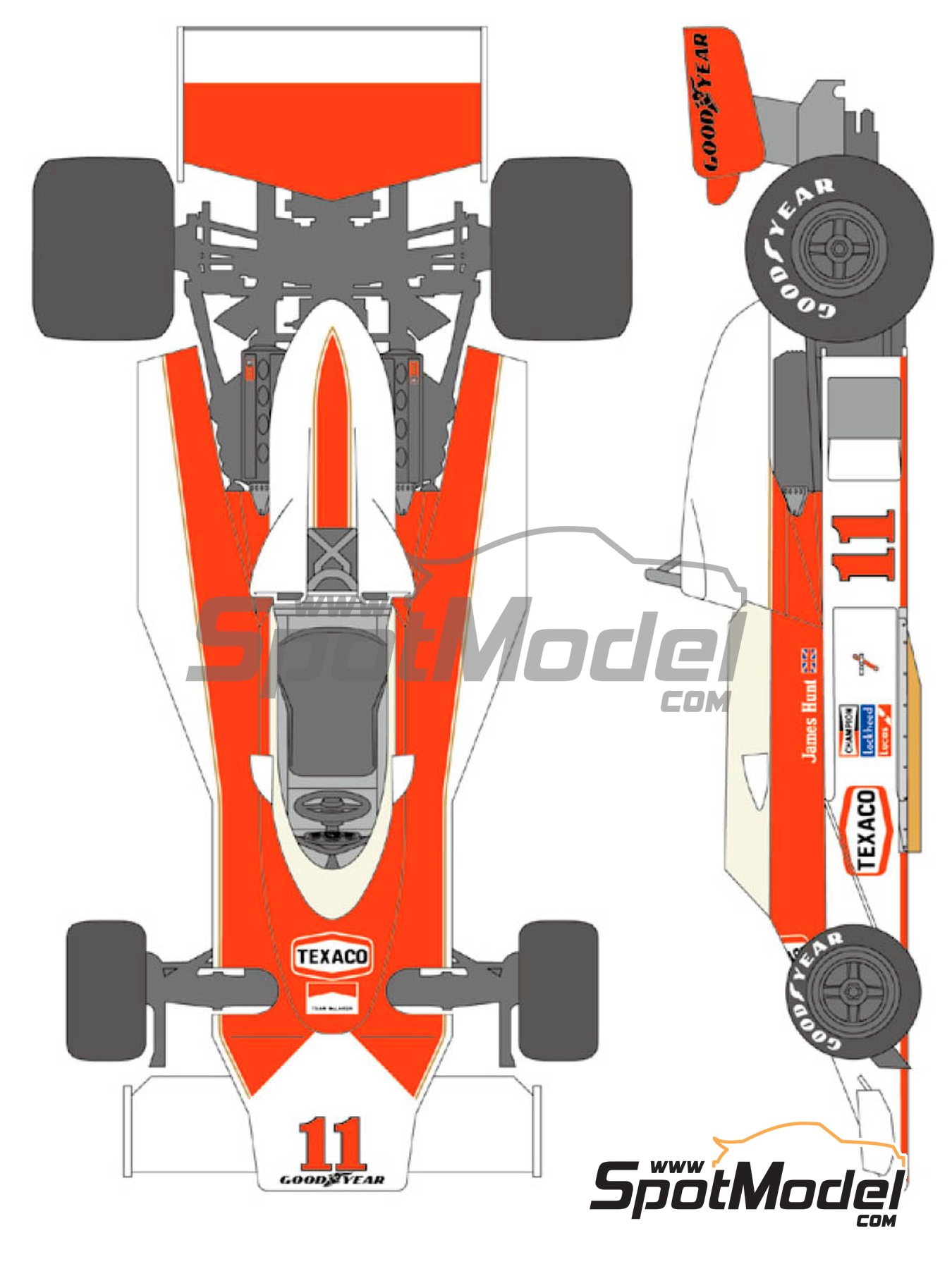 Mclaren Ford M23 Marlboro Fia Formula 1 World Championship 1976 Marking Livery In 1 20 Scale Manufactured By Shunko Models Ref Shk D374