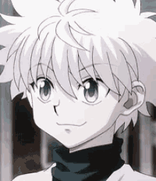 pix Killua Black And White Gif kirua gif killua hunterx hunter