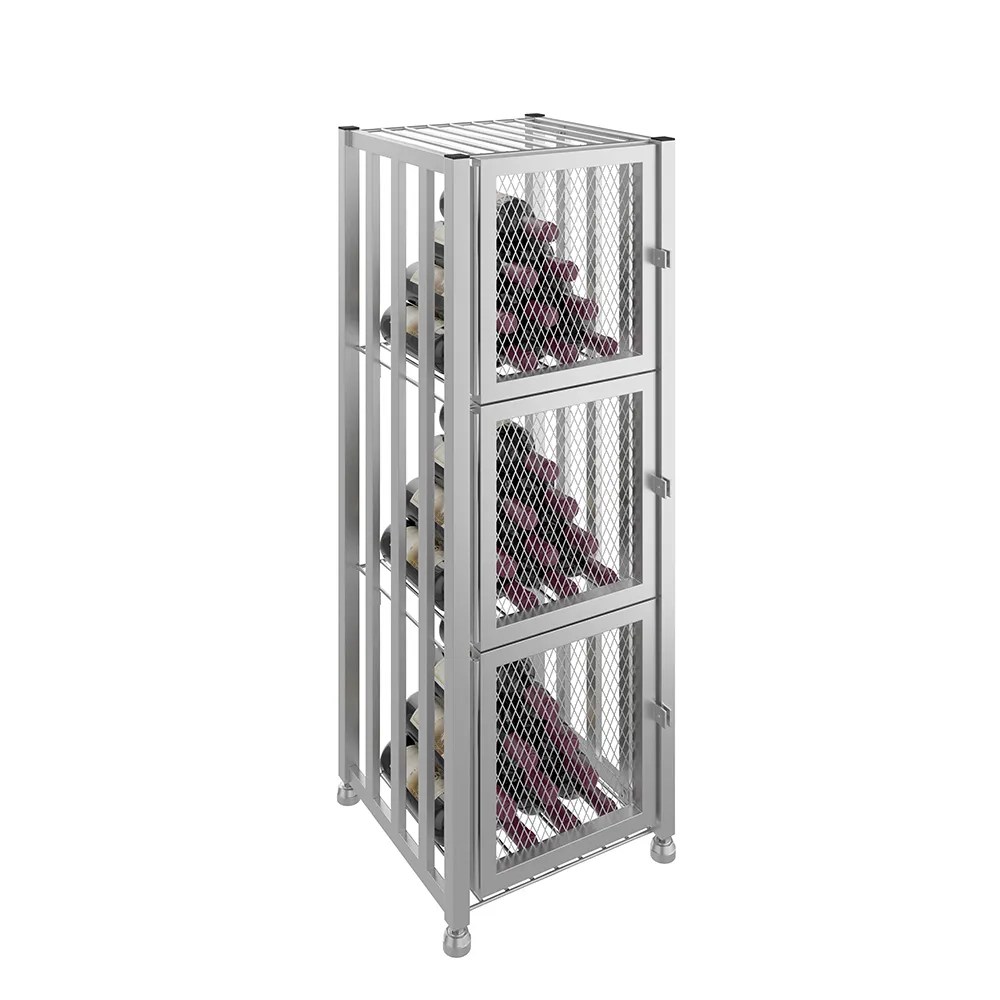 VintageView Case & Crate Bin 3 (freestanding wine bottle storage for larger metal wine rack)