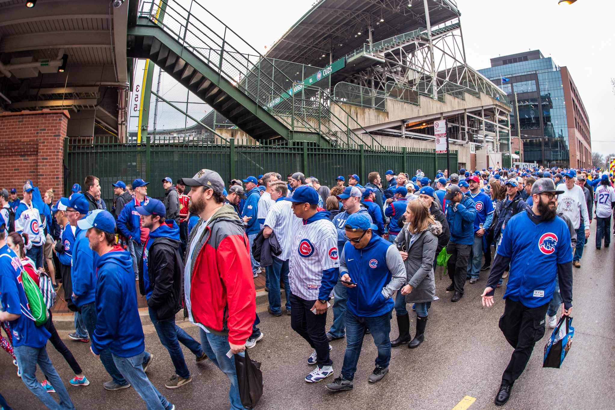 Photos from the cubs' opening night in wrigleyville
