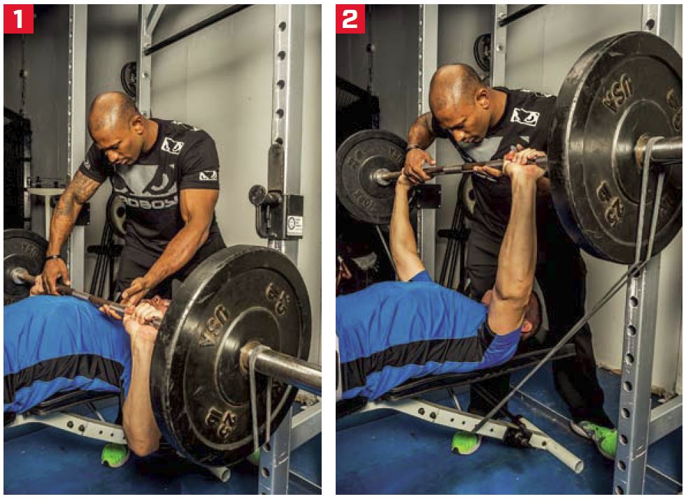 Squats, deadlifts, presses (ie, bench and overhead) and . BENCH PRESS WITH BAND
