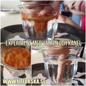Experiment vatten och kanel