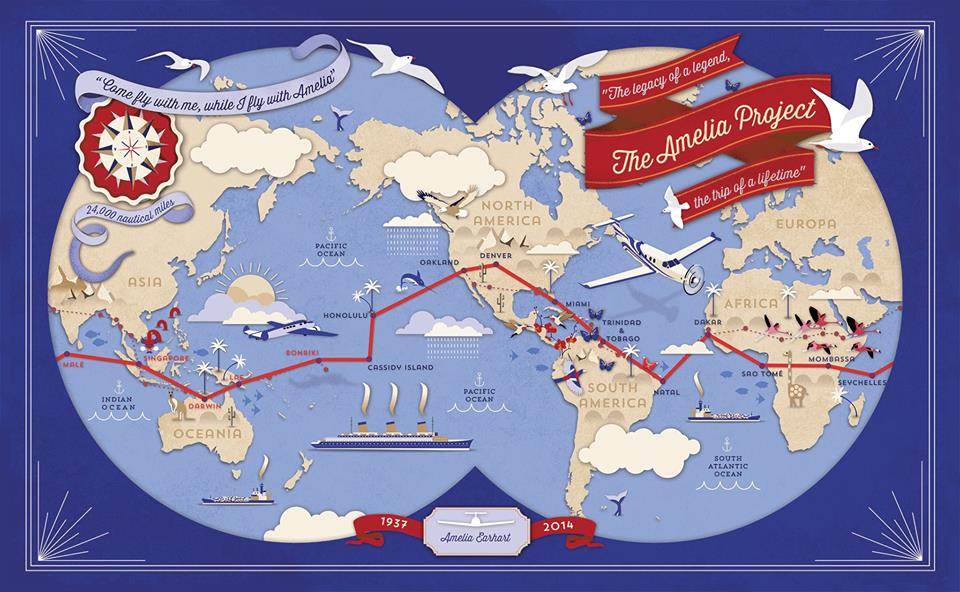 Amelia Earhart Flight Map 60 Photos Com 0625 Amelia Map 