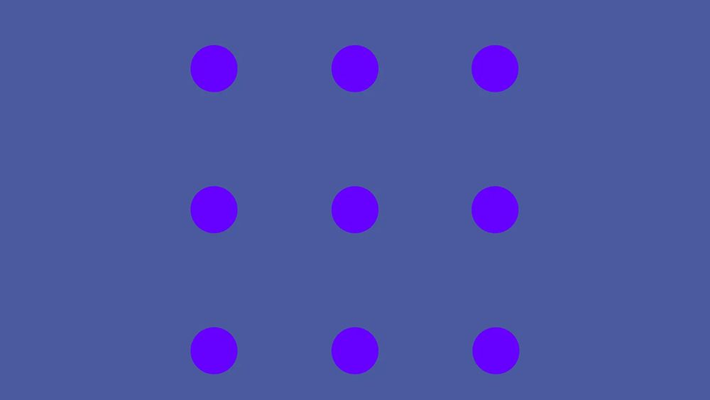 Dotty optical illusion shows purple is different from other colours