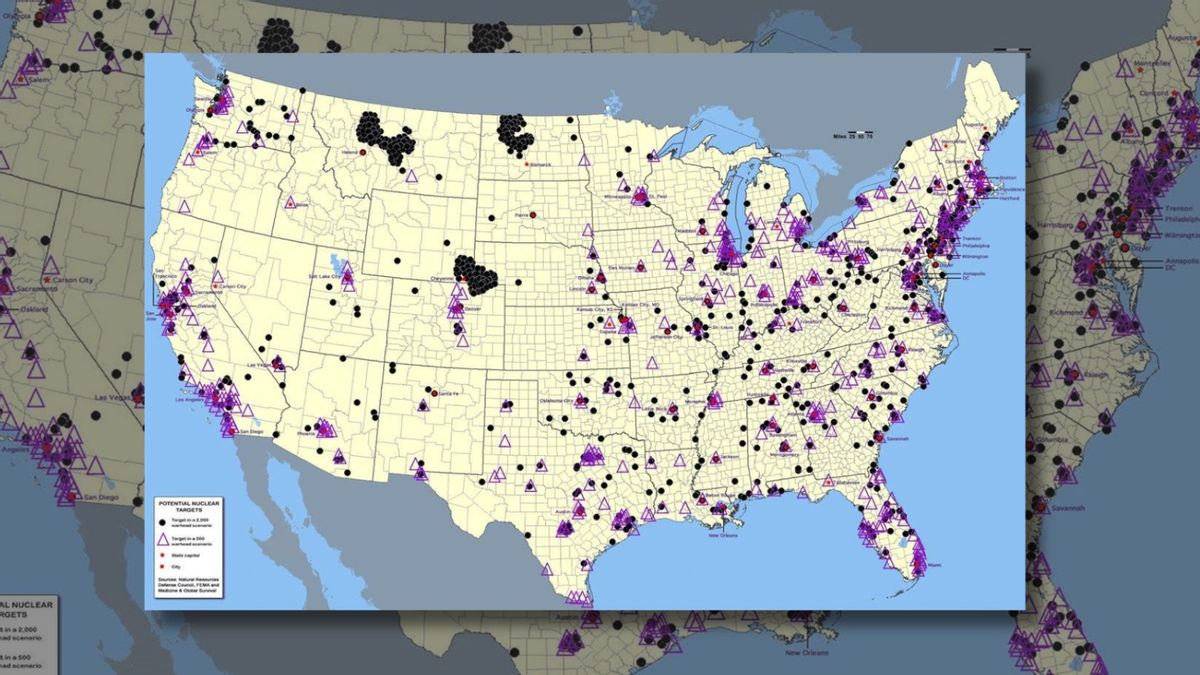 Fact Check Rumored FEMA Map Of Potential Nuclear Targets.