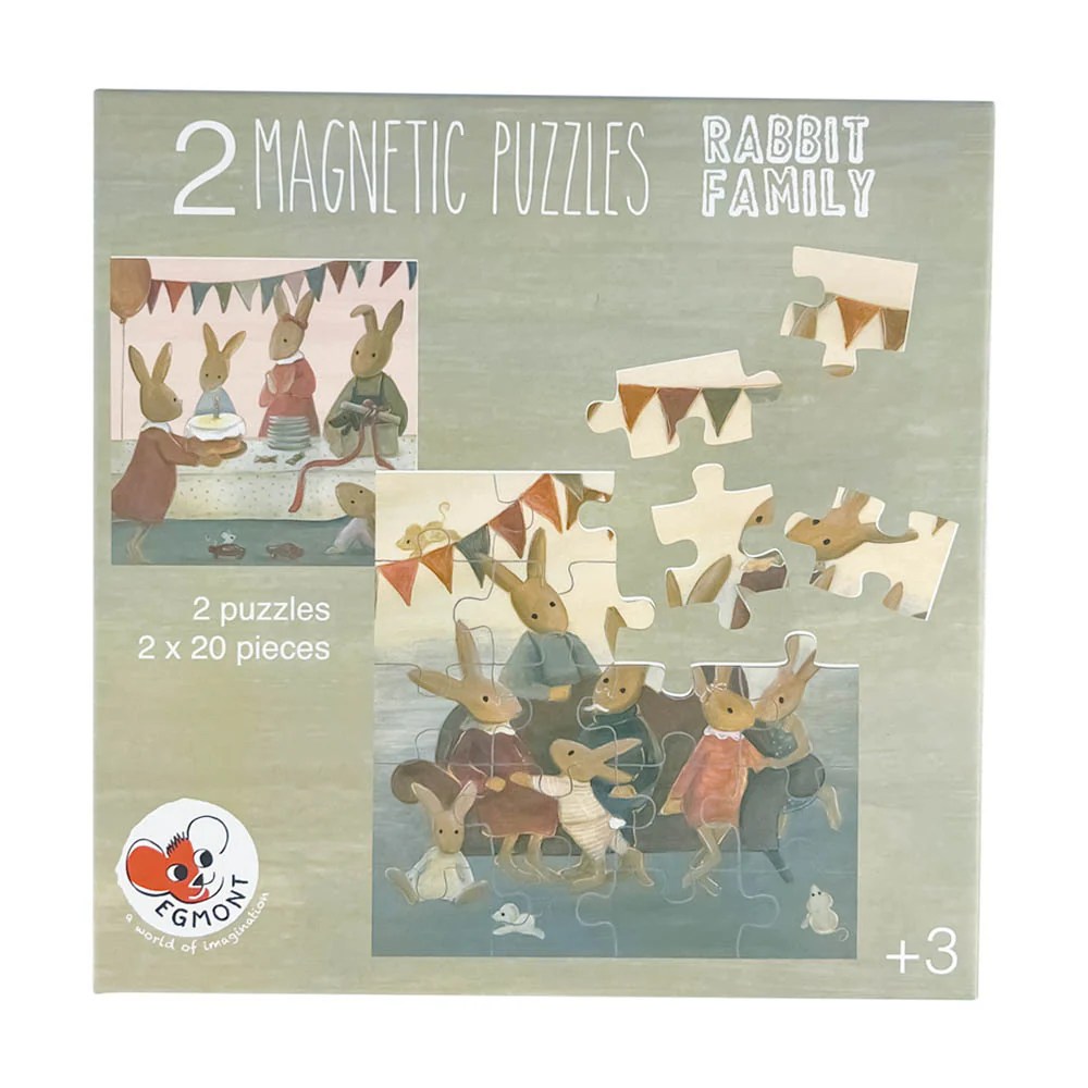 Egmont Magnet pussel 2x - Kaninfamilj