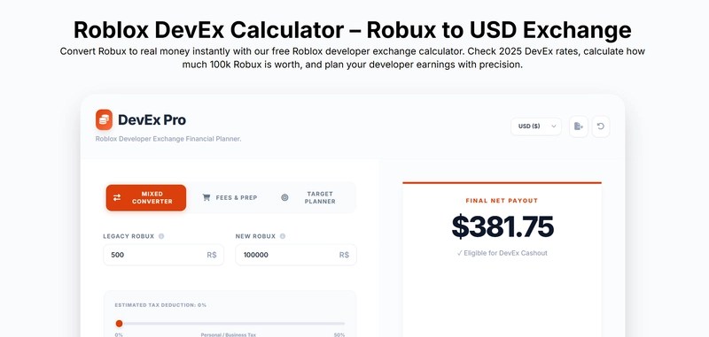 Roblox DevEx Explained And Why I Built A Simple DevEx Calculator 
