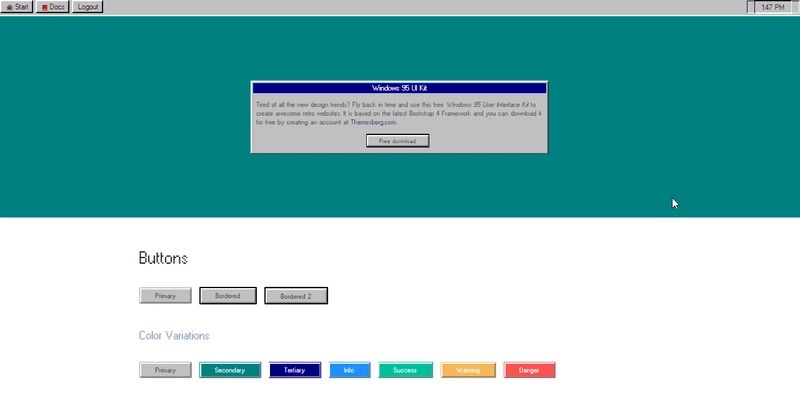 Flask Boilerplate Windows95 Ui Kit Dev Community - Premium Mountain Pattern Gallery - Retina