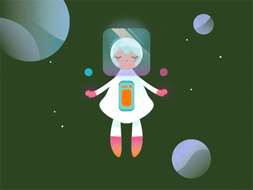 Loop Space Gif By Kidmograph - Premium Dark Illustration Gallery - Ultra HD