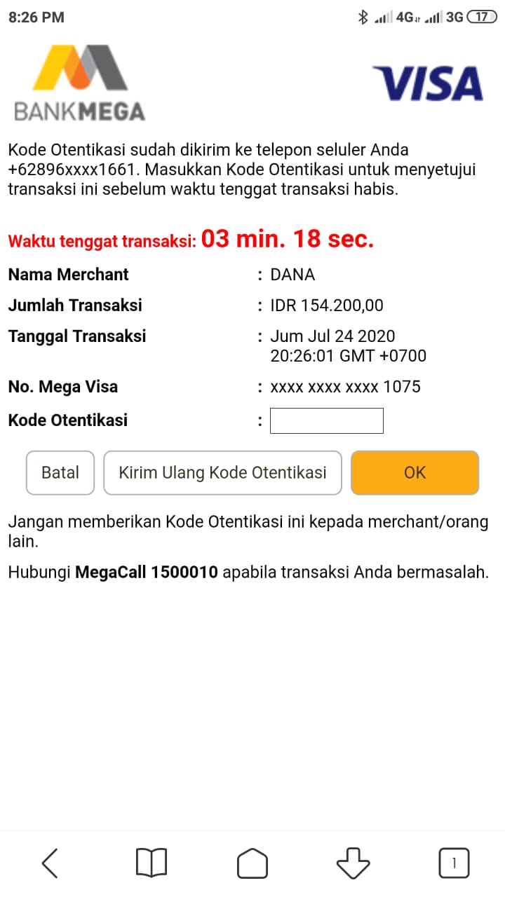 Nama, alamat, dan nomor pajak (jika diperlukan secara hukum) milik pihak yang bertanggung jawab atas profil tersebut; Sudah Ganti Nomor Hp Kartu Kredit Bank Mega Tapi Tetap Tidak Bisa Dipakai Media Konsumen