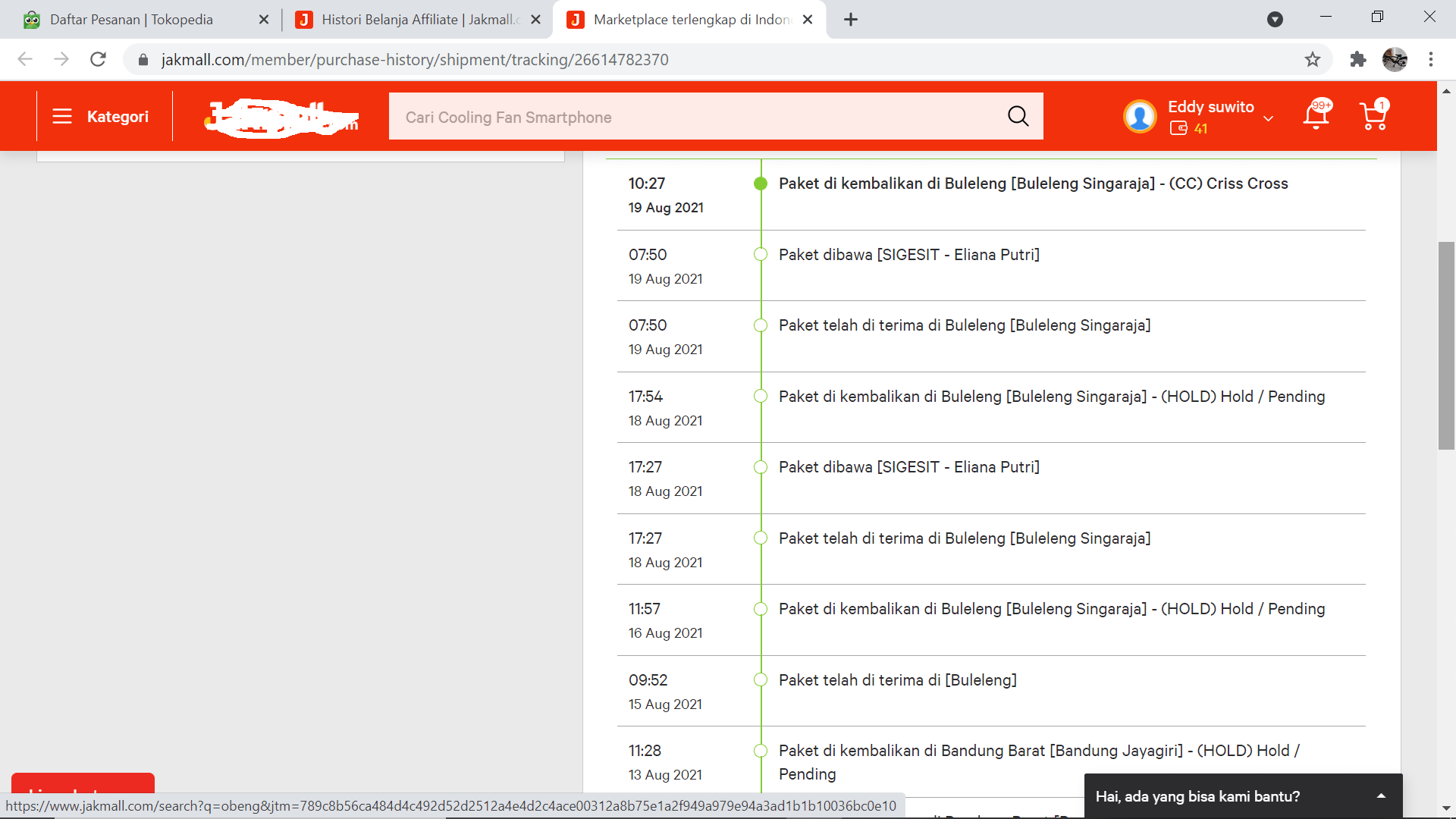 Pengiriman sicepat yang sangat mengecewakan