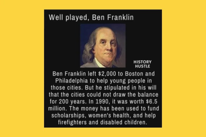 Ben franklin net worth at death