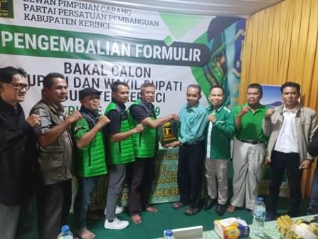 Letkol Purn Darmadi,SH Resmi Terdaftar di PPP Partai  Berlambang Kab’ah Maju Pada Pilkada Kerinci. 