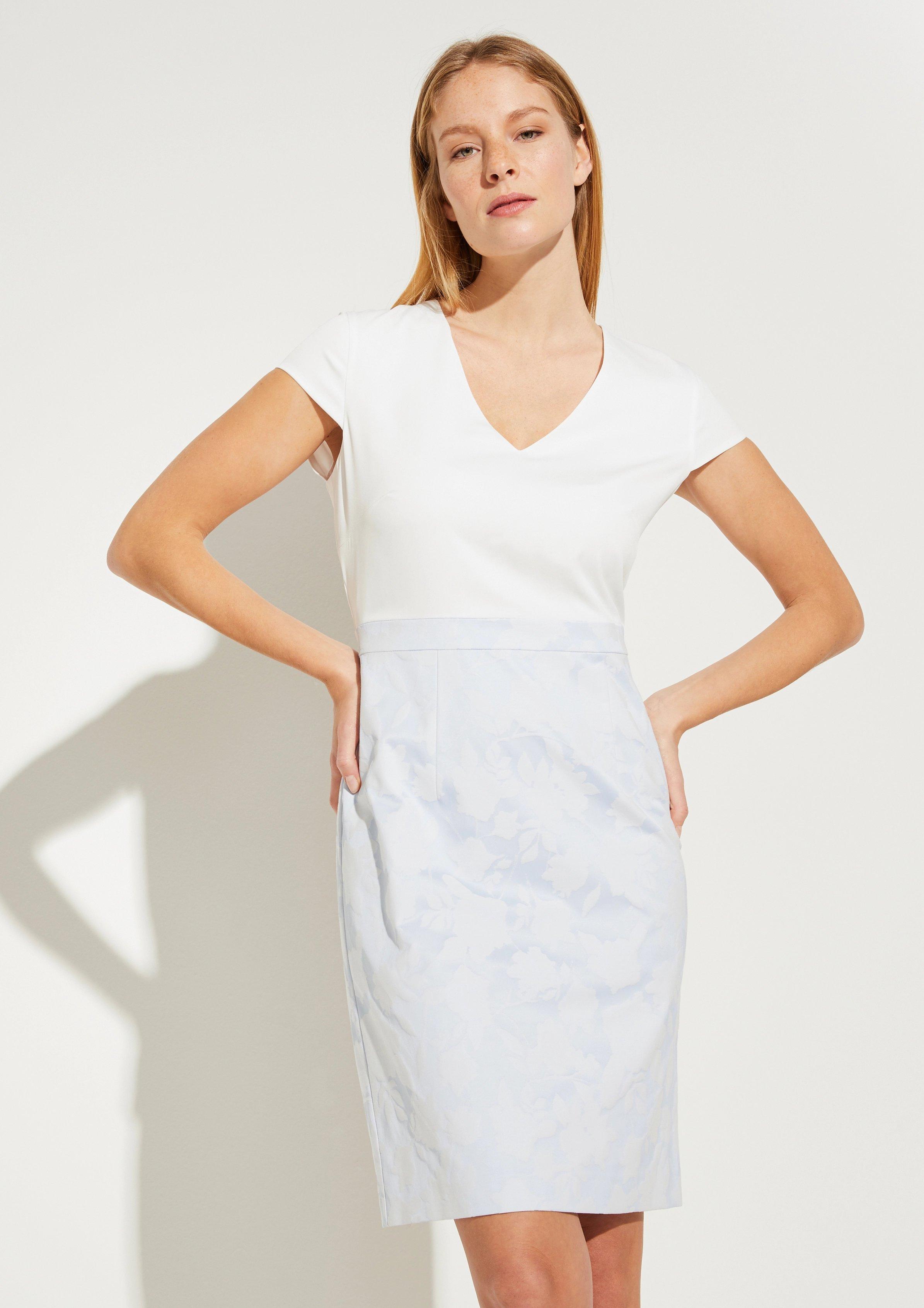 Comma Kleid Mit Rockteil Aus Jacquard