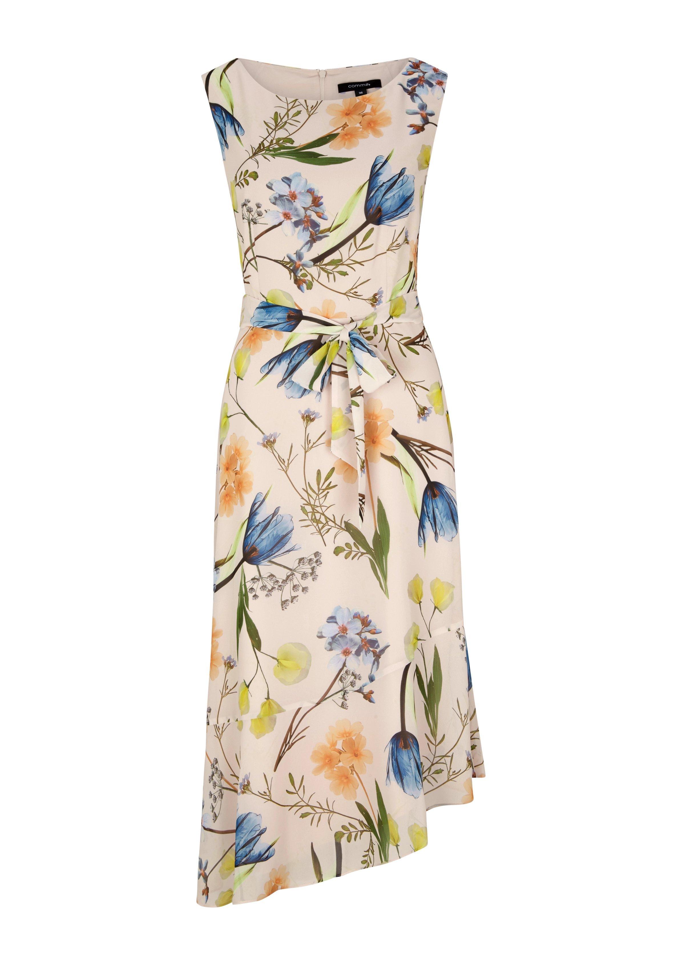 Comma Kleid Mit Asymmetrischem Saum