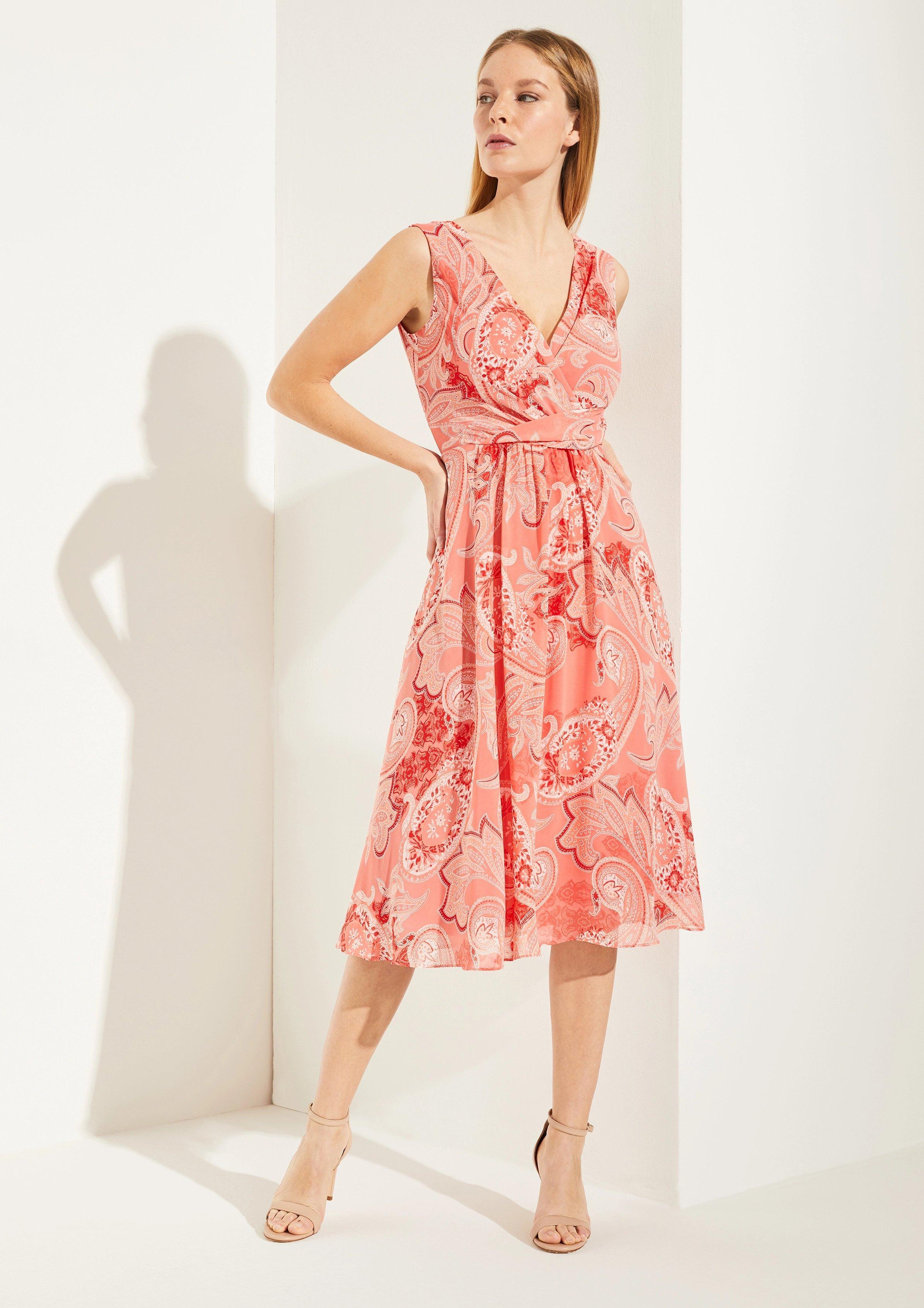 Comma Cache Coeur Dress With A Paisley Pattern
