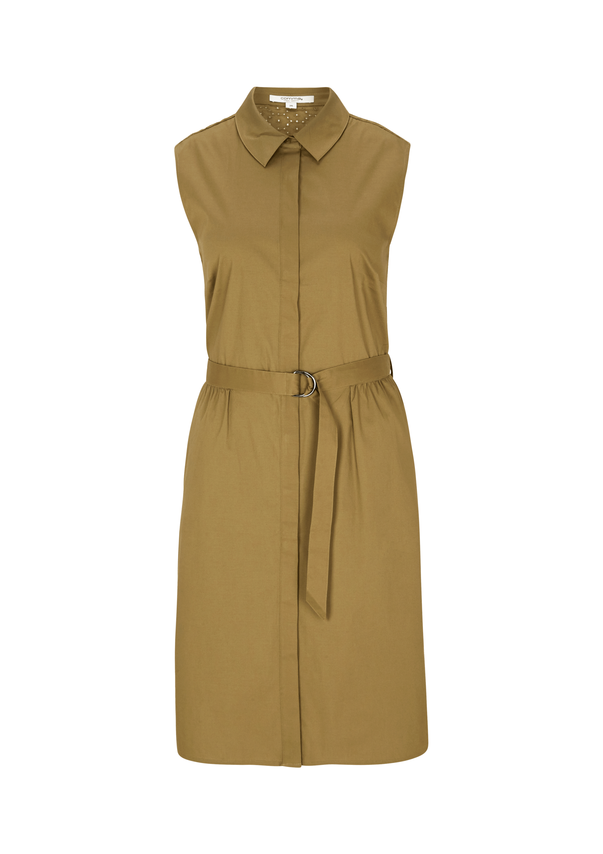 Comma Kleid Mit Lochstickerei